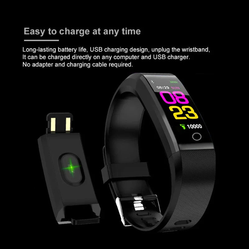 Unisex Smart Watch – Heart Rate & Blood Pressure Fitness Tracker Sport Watch