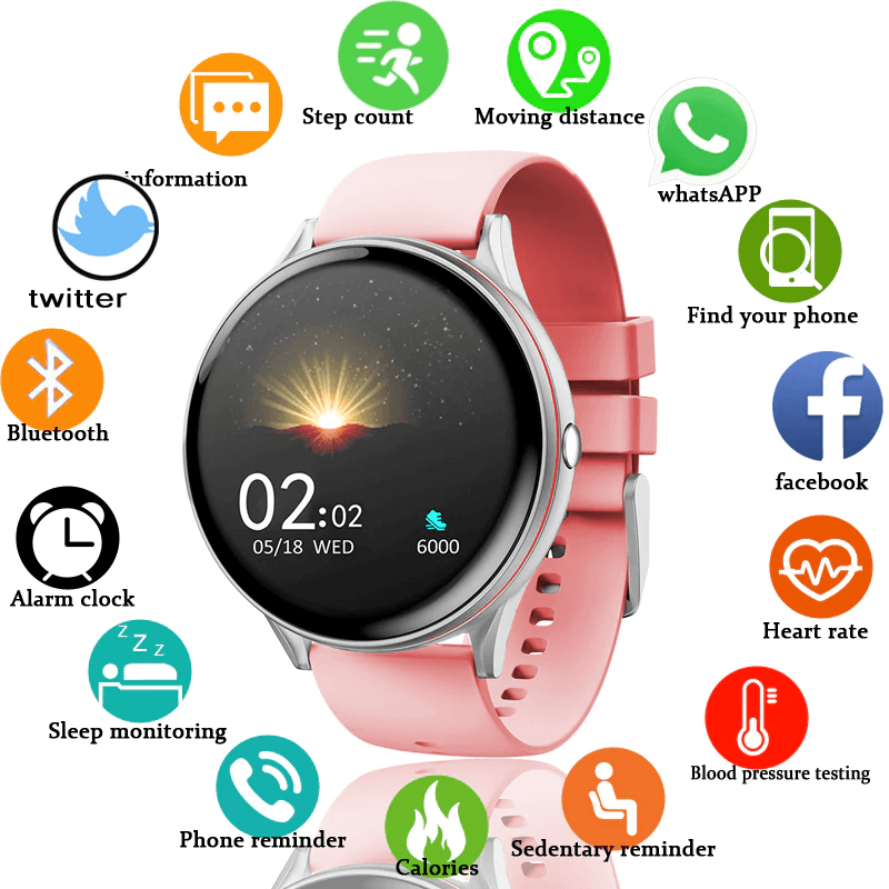 Smart Watch – Heart Rate & Blood Pressure Fitness Tracker (iOS & Android)