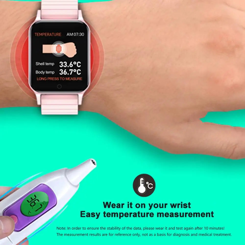 T96 Smart Watch – Body Temperature, Heart Rate & Blood Pressure Tracker
