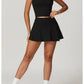Anti Shine High Waisted Tennis Skirt and Yoga Pant Set