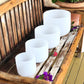 Set of 4 White Sound Therapy Bowls