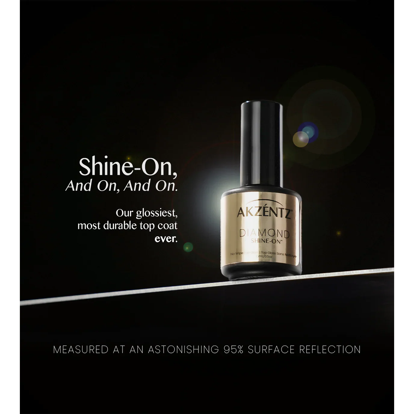 Akzentz Diamond Shine-On – High-Gloss Gel Top Coat (5ml / 15ml)