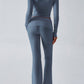 Yoga Wear Slim Fit Sports Knit Long Sleeve Pants Two-Piece Set