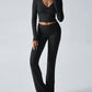 Yoga Wear Slim Fit Sports Knit Long Sleeve Pants Two-Piece Set