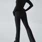 Yoga Wear Slim Fit Sports Knit Long Sleeve Pants Two-Piece Set