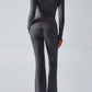 Yoga Wear Slim Fit Sports Knit Long Sleeve Pants Two-Piece Set