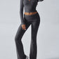 Yoga Wear Slim Fit Sports Knit Long Sleeve Pants Two-Piece Set