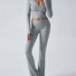 Yoga Wear Slim Fit Sports Knit Long Sleeve Pants Two-Piece Set